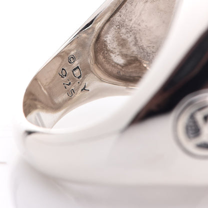 David Yurman Sterling Silver White Agate 16mm Albion Statement Ring 54 7 5 of 5