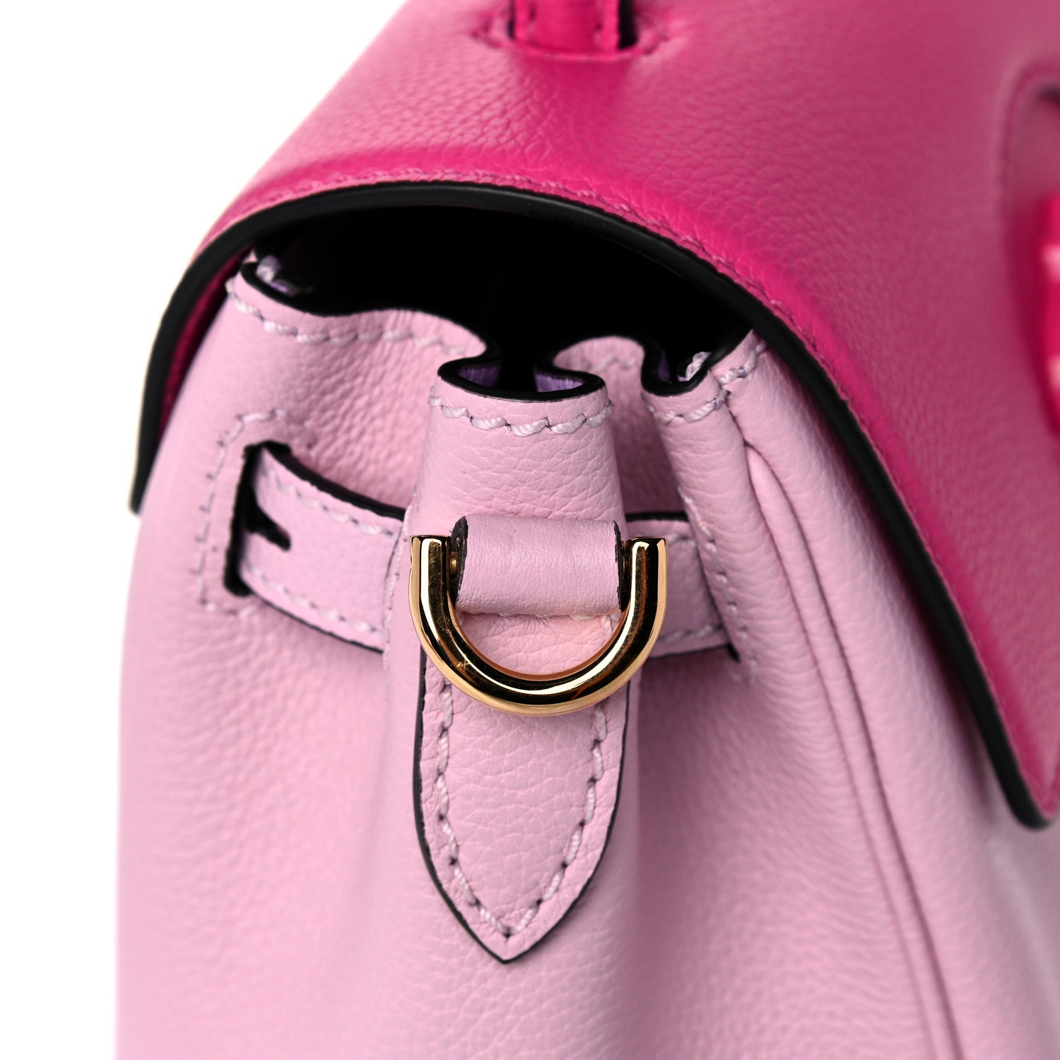 Versace Calfskin Medusa Small Top Handle Handbag Fuxia Light Pink 13 of 14