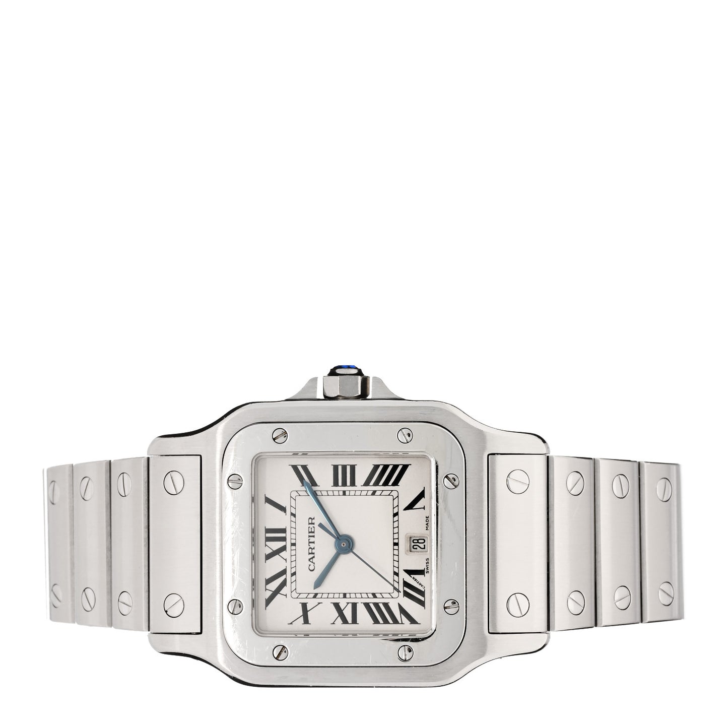 Stainless Steel 29mm Santos De Cartier Galbee Quartz Watch
