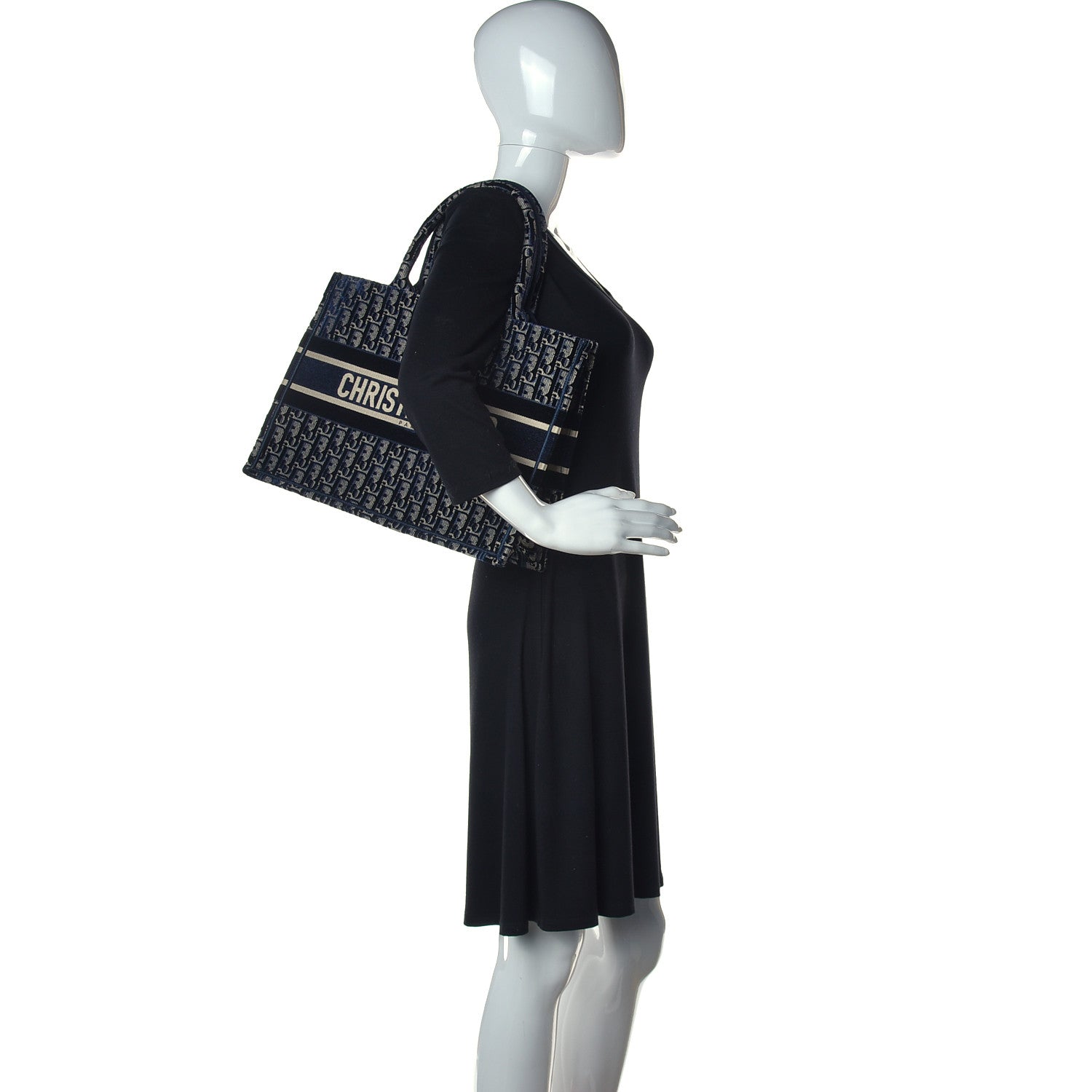 Christian Dior Oblique Velvet Medium Book Tote Blue Multicolor 2 of 11