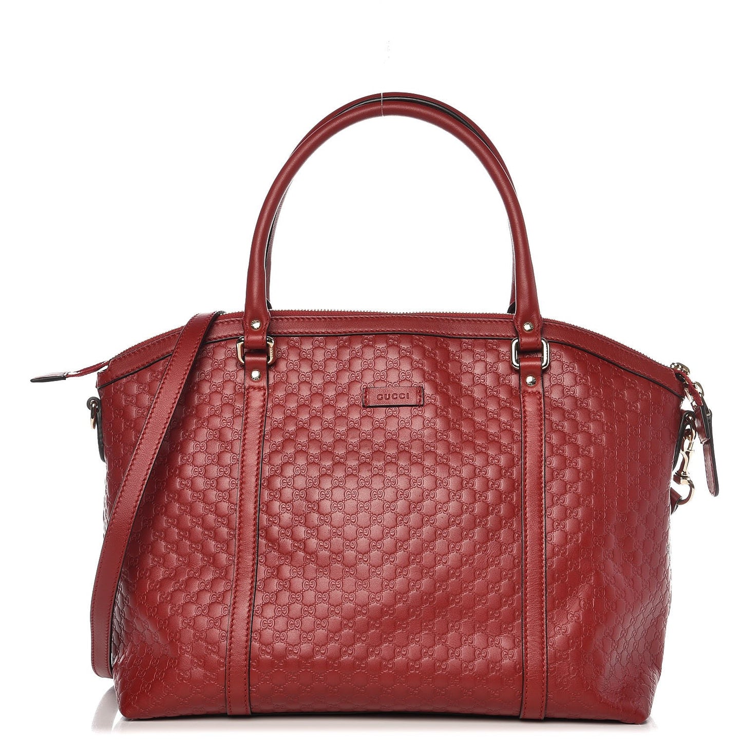 Soft Microguccissima Dome Satchel Red