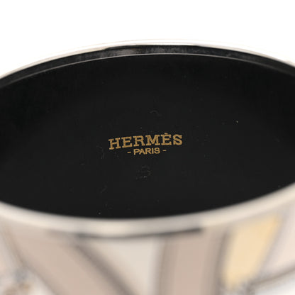 Hermes Enamel Printed Extra Wide Cavalcadour Bracelet 62 4 of 6