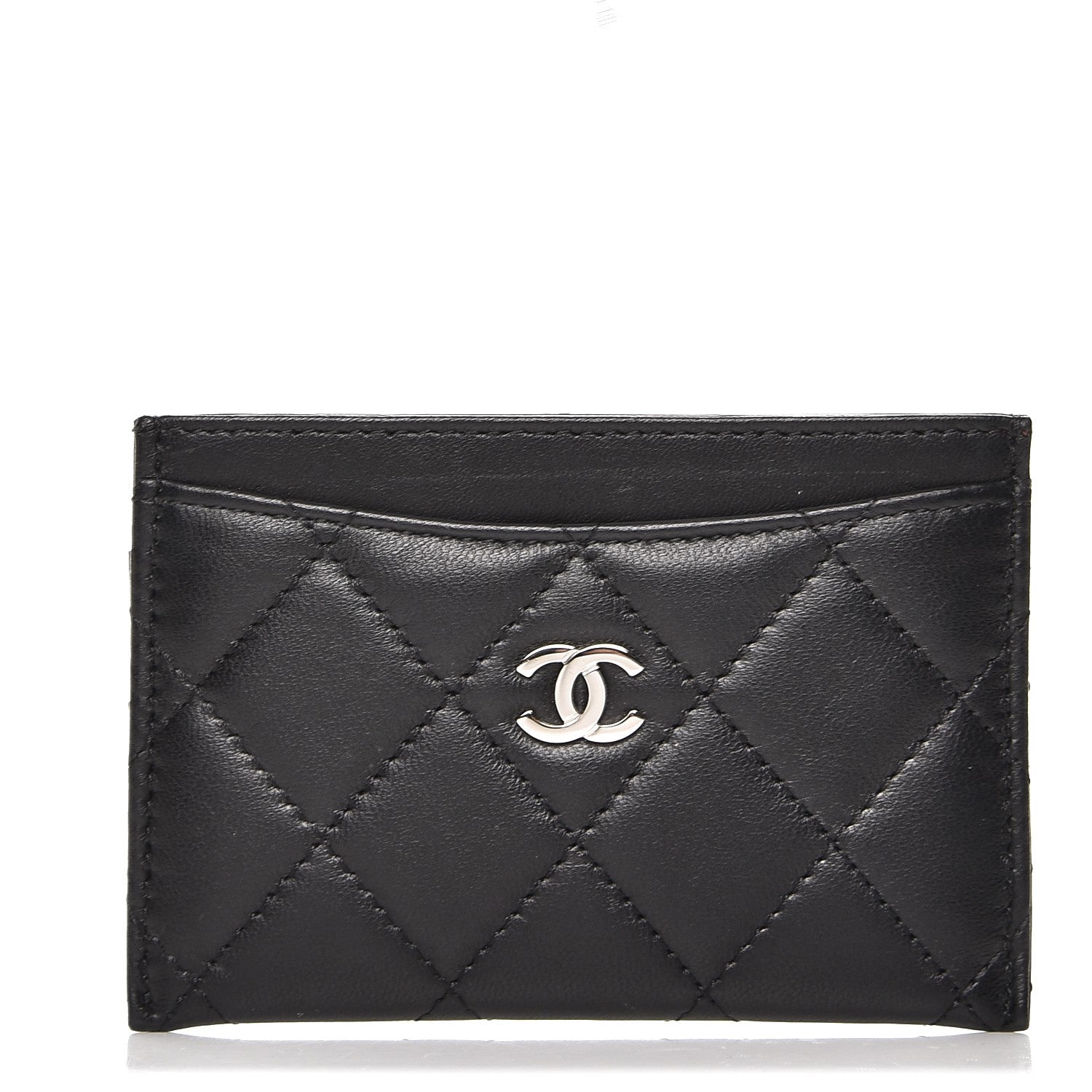 Chanel Lambskin Quilted Card Holder Black 1 of 9