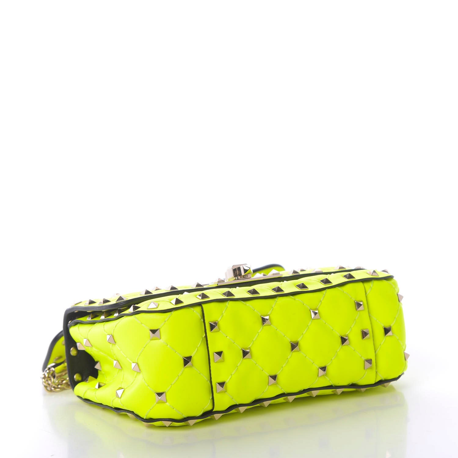 Valentino Garavani Calfskin Mini Rockstud Spike Shoulder Bag Lime 3 of 8