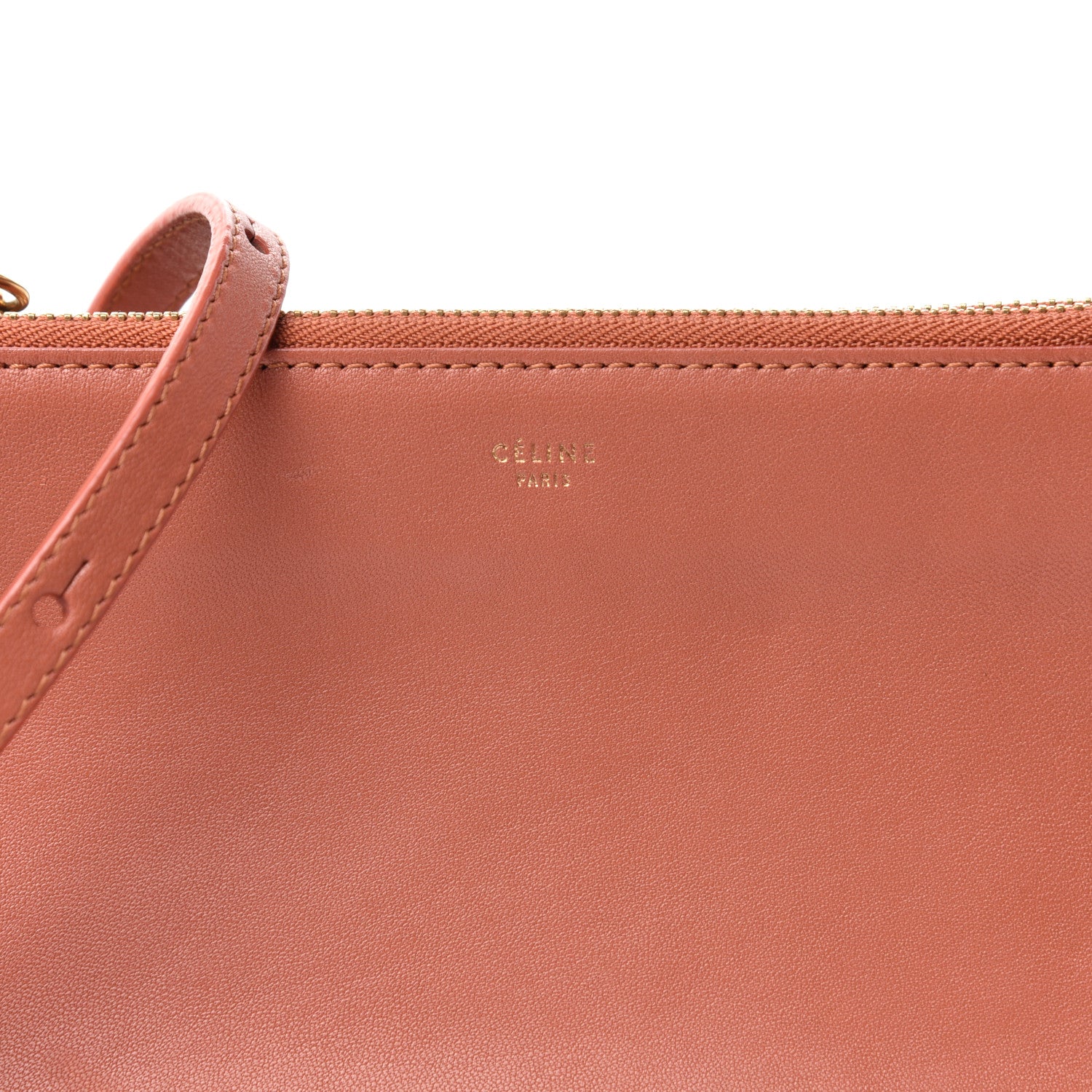 Celine Lambskin Small Trio Crossbody Bag Tan 9 of 9