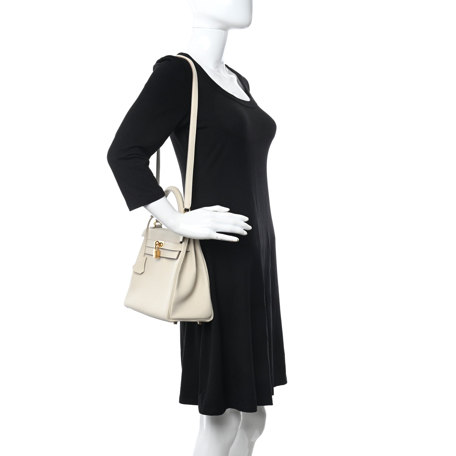 Hermes Togo Kelly Retourne 28 Craie 2 of 10