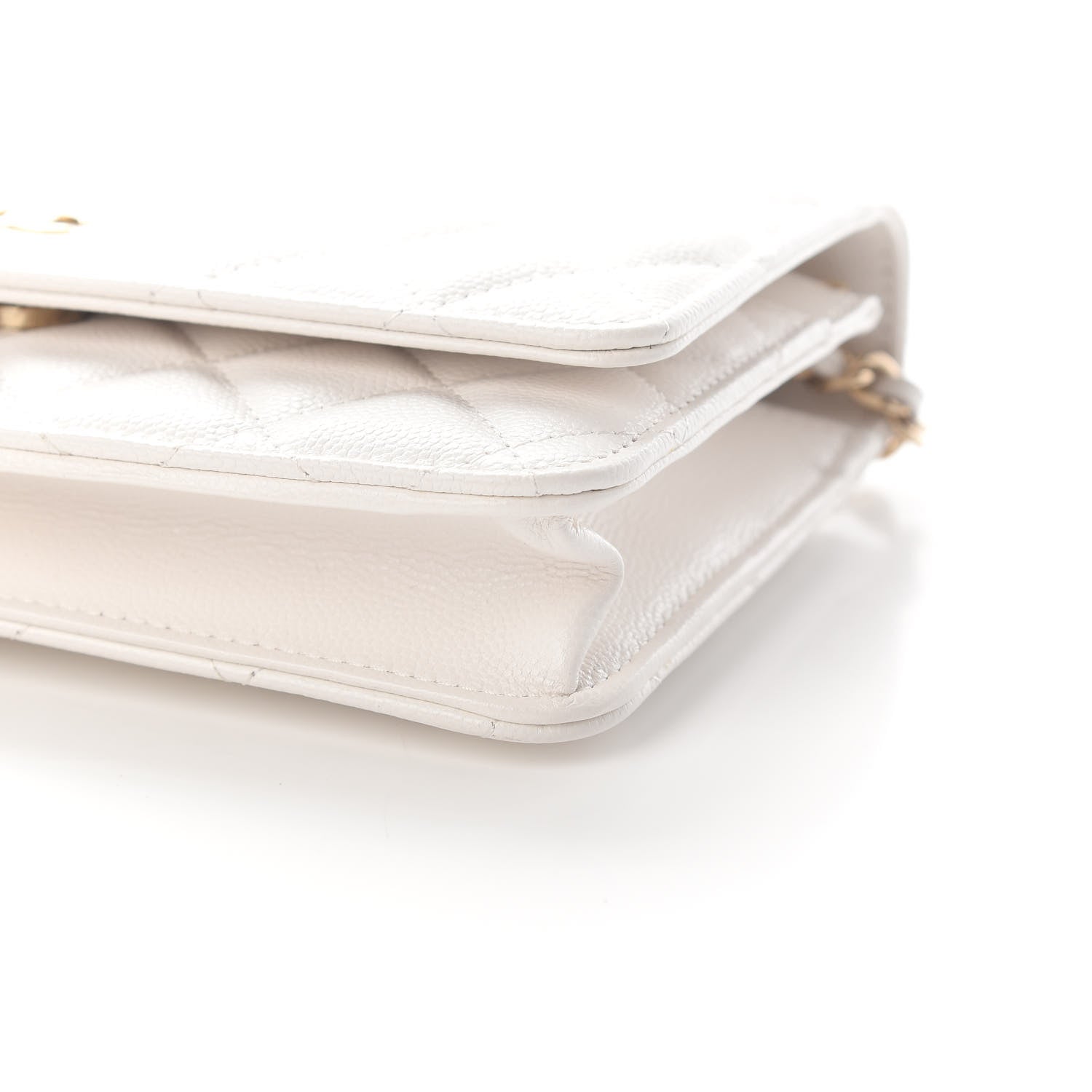Chanel Caviar Quilted Wallet On Chain WOC White 10 of 10