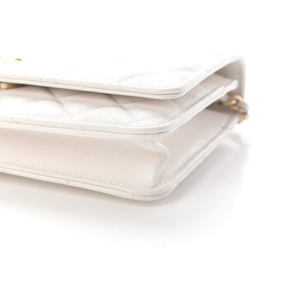 Chanel Caviar Quilted Wallet On Chain WOC White 10 of 10