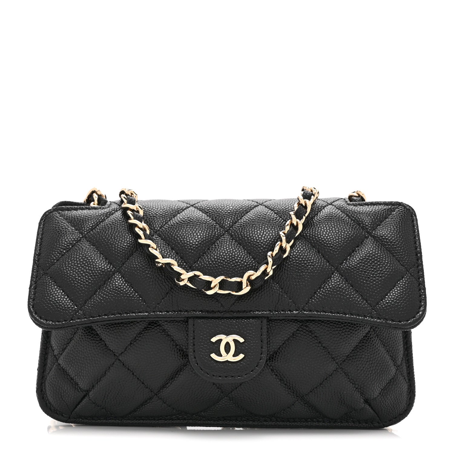 Chanel Caviar Fabric Graffiti Foldable Tote Bag With Chain Black Multicolor 1 of 19