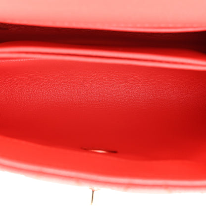 Chanel Caviar Quilted Extra Mini Coco Handle Flap Red 5 of 12