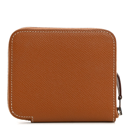 Hermes Epsom Silk'in Compact Wallet Gold 1 of 7