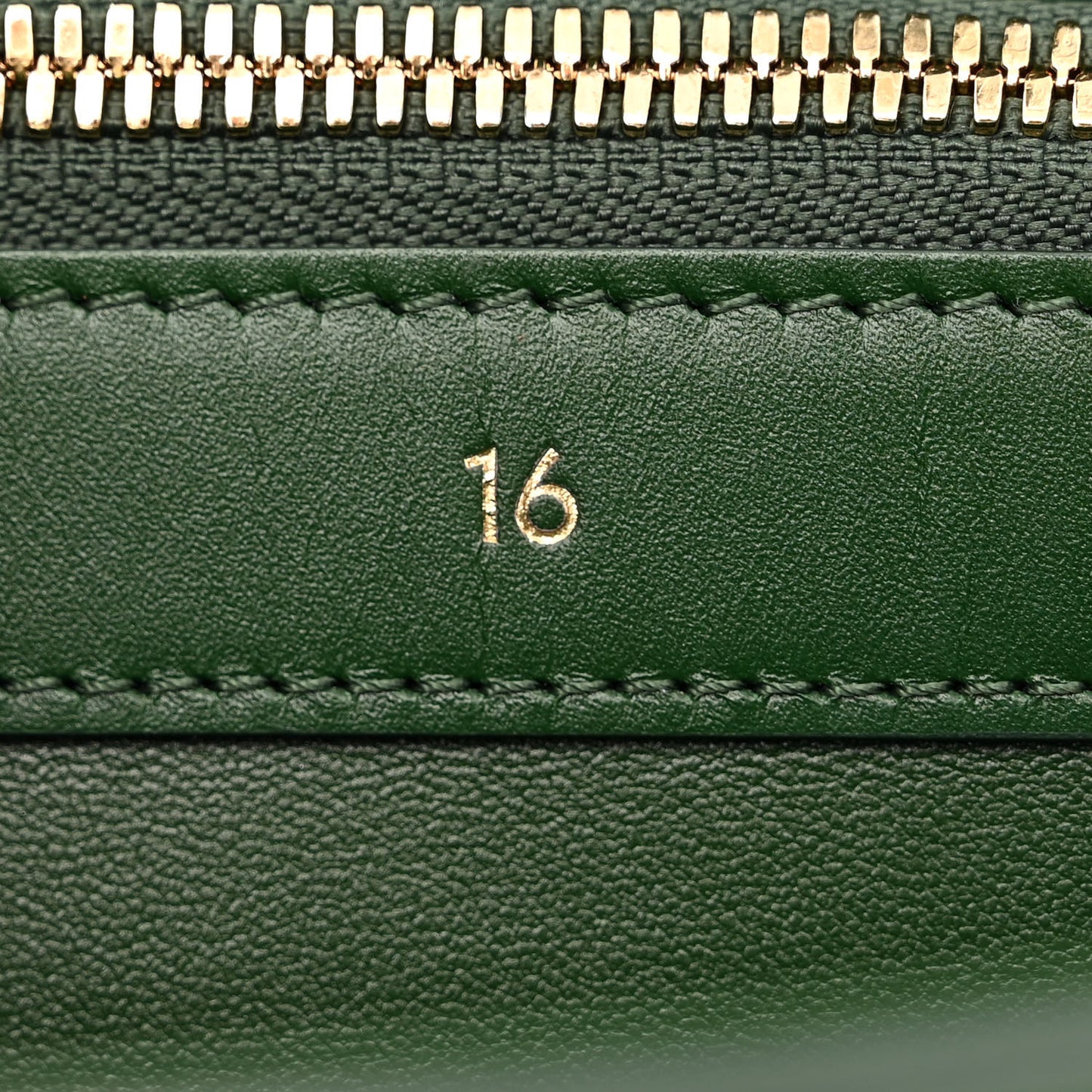 Satinated Calfskin Medium 16 Top Handle Bag Forest