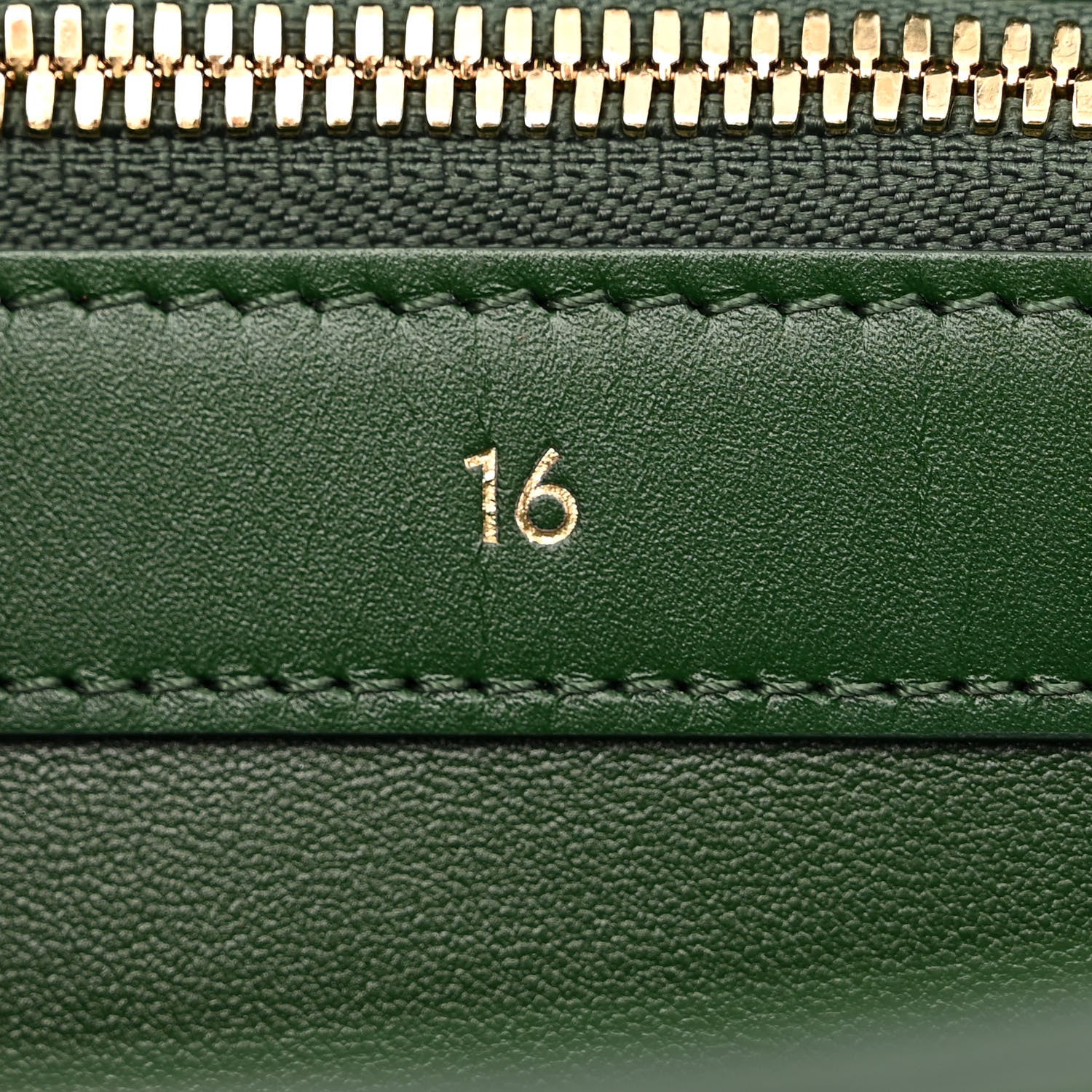 Celine Satinated Calfskin Medium 16 Top Handle Bag Forest 8 of 11