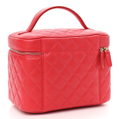 Chanel Caviar Quilted Large Vanity Pouch Red 3 of 9