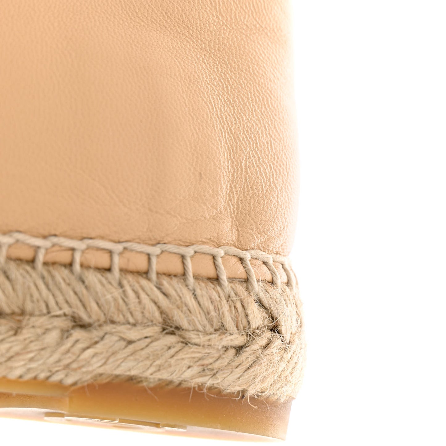 Lambskin CC Espadrilles 37 Beige Black