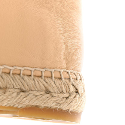 Chanel Lambskin CC Espadrilles 37 Beige Black 11 of 14