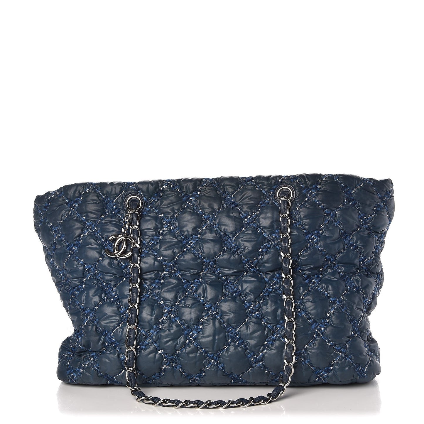 Nylon Quilted Tweed on Stitch Tote Blue