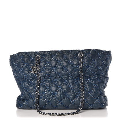 Chanel Nylon Quilted Tweed on Stitch Tote Blue 1 of 10