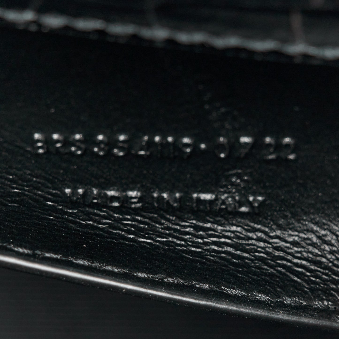 Calfskin Crocodile Embossed Medium Classic Monogram Kate Tassel Satchel Black