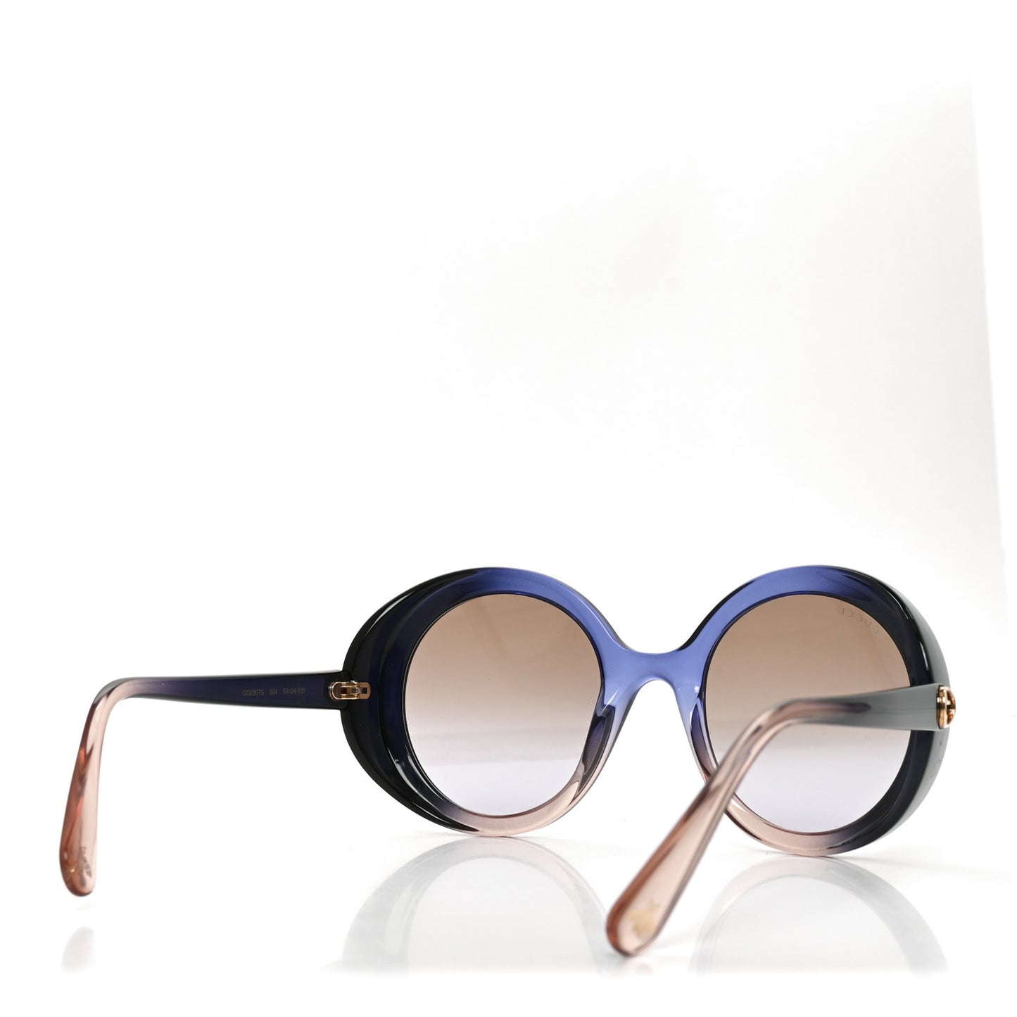 Round Sunglasses Blue Grey