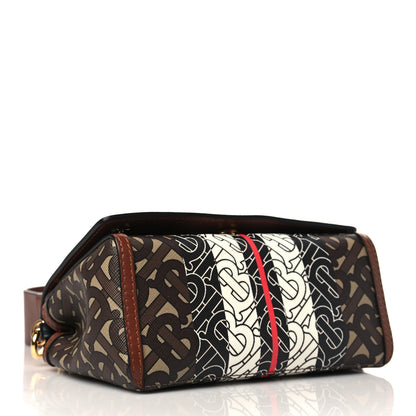 Burberry E-Canvas Monogram Stripe Hackberry Crossbody Bag Bridle Brown 4 of 6