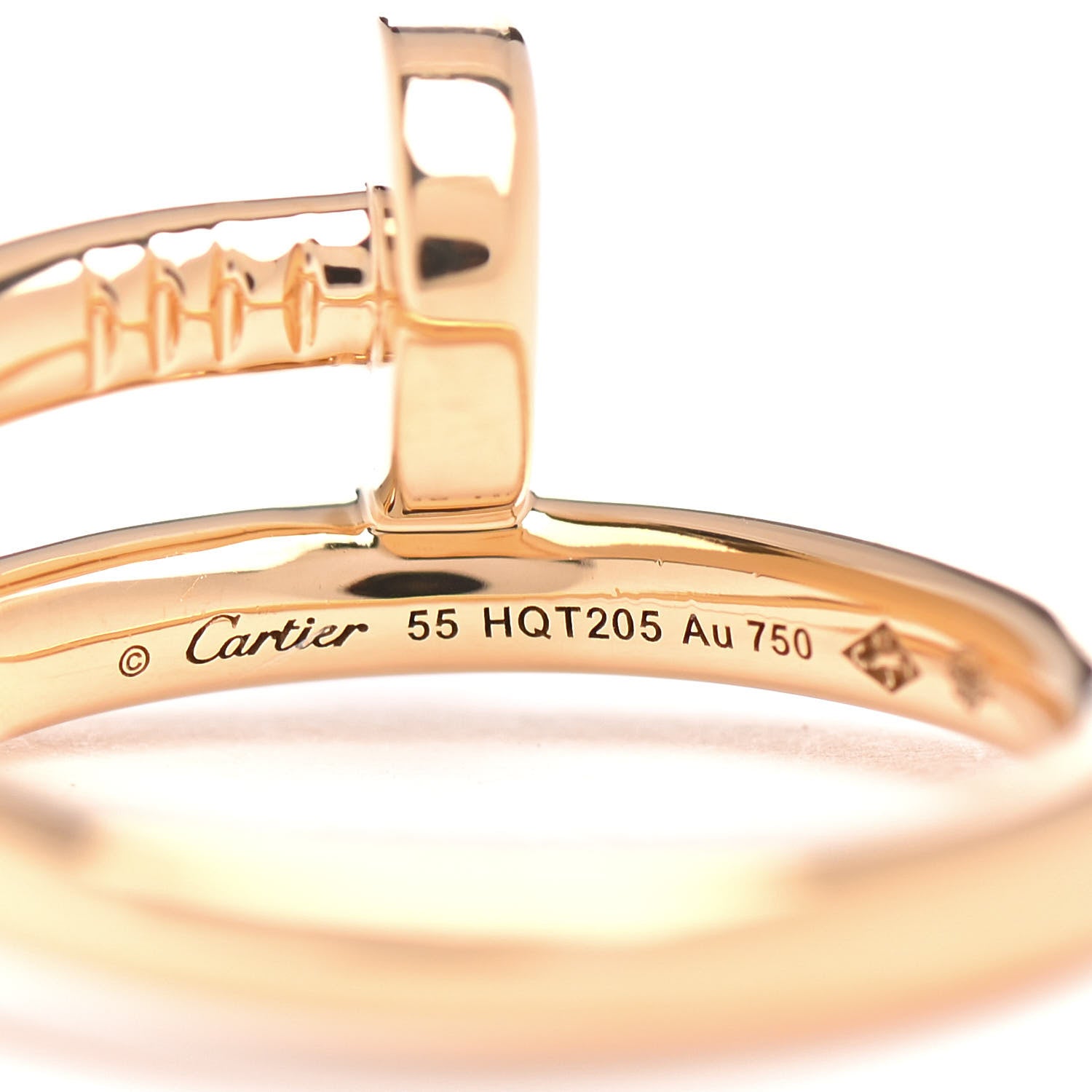 Cartier 18K Yellow Gold Juste Un Clou Ring 55 7.25 4 of 5