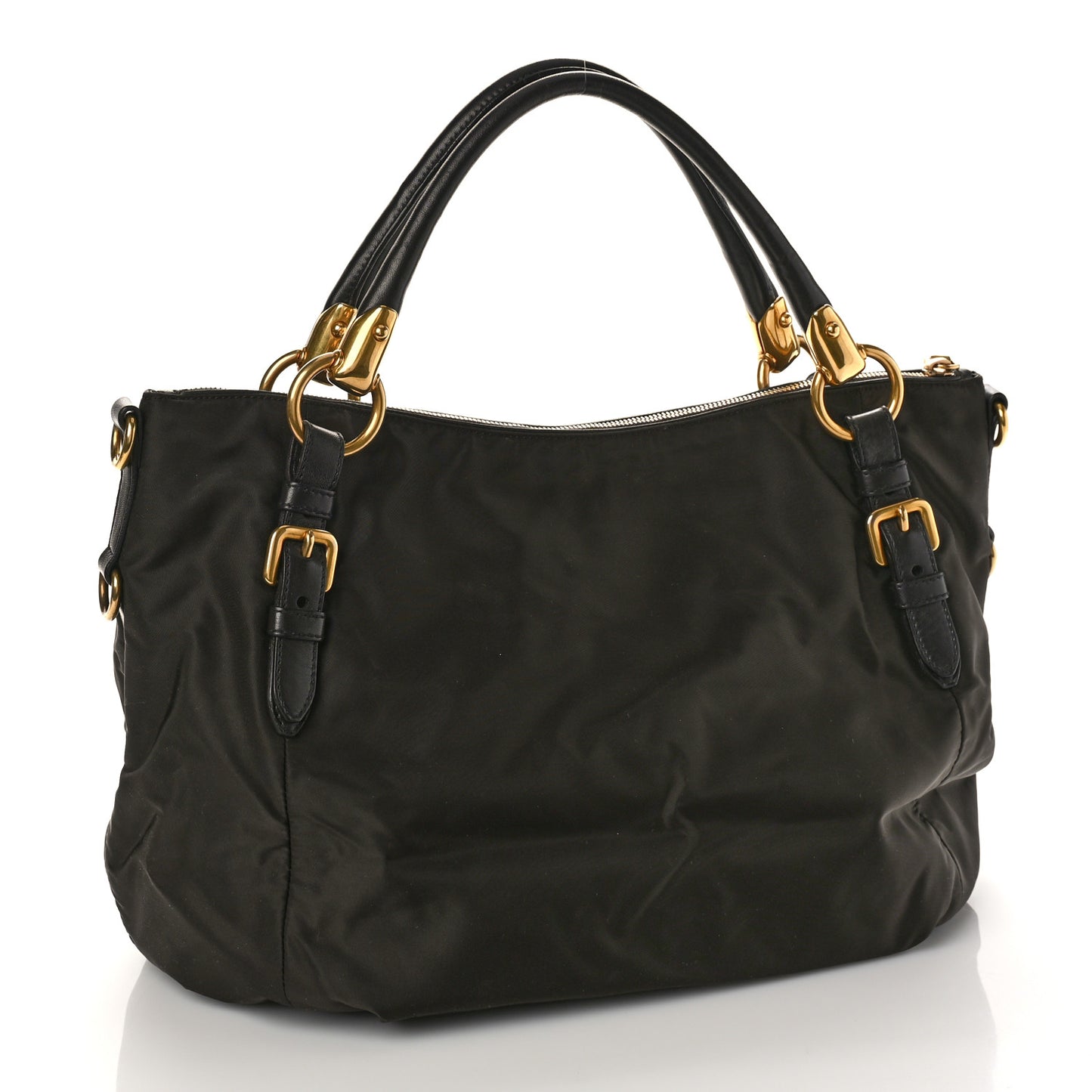 Tessuto Nylon Jacquard Logo Aviator Satchel Ebano