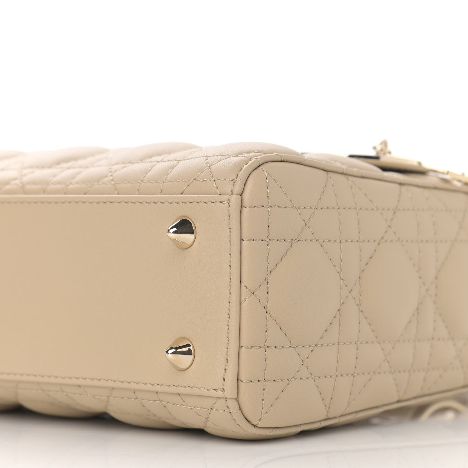 Christian Dior Calfskin Cannage Small My ABCDior Lady Dior Beige 9 of 10