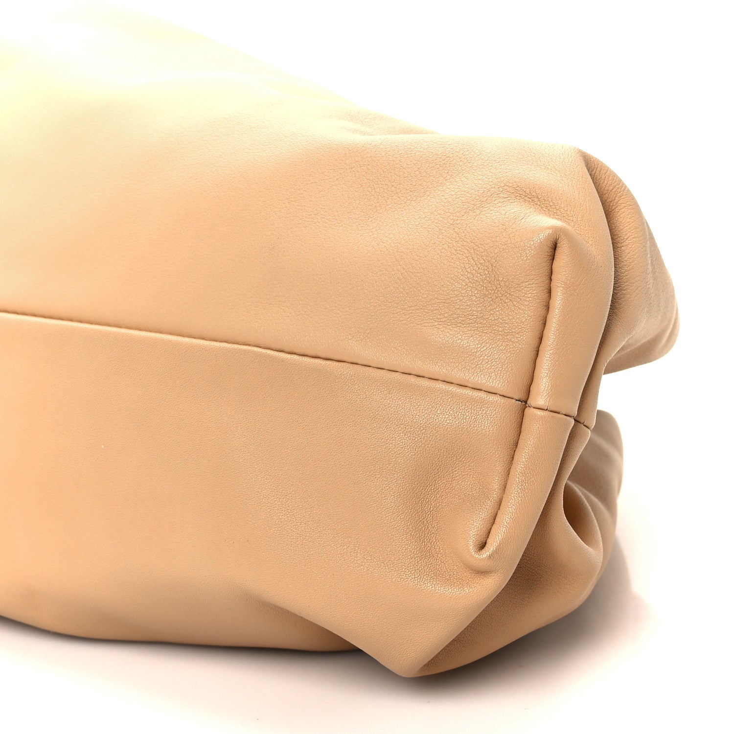 Bottega Veneta Smooth Butter Calf The Pouch Oversized Clutch Almond 11 of 11