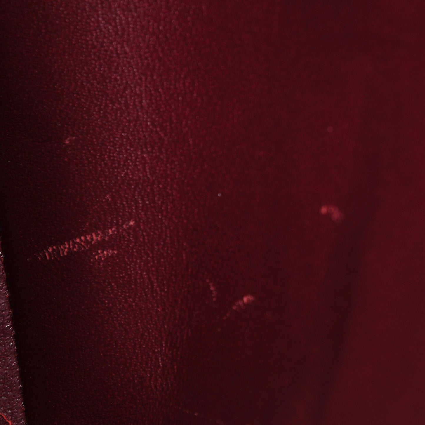 Patent Quilted Jumbo Double Flap Dark Red