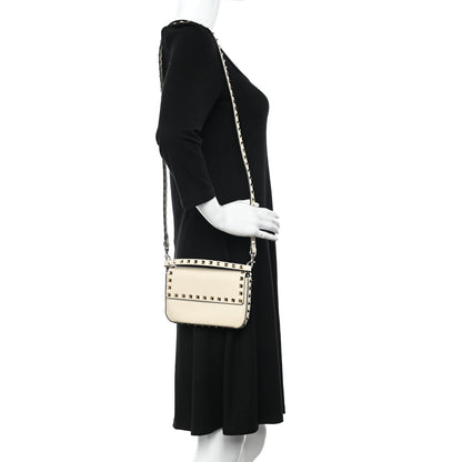 Valentino Garavani Calfskin Rockstud Crossbody Pouch Light Ivory 2 of 11