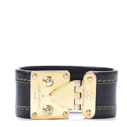 Louis Vuitton Chevre Suhali S Lock Bracelet Medium Black 1 of 4