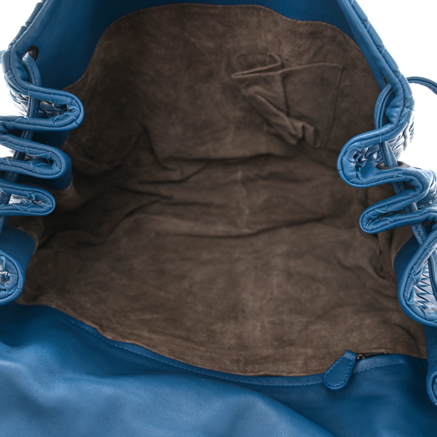 Bottega Veneta Nappa Intrecciato Messenger Bag Blue 5 of 10