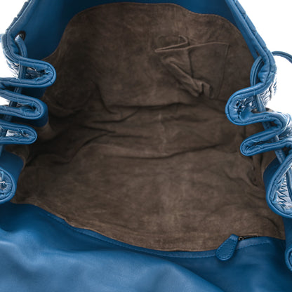 Bottega Veneta Nappa Intrecciato Messenger Bag Blue 5 of 10
