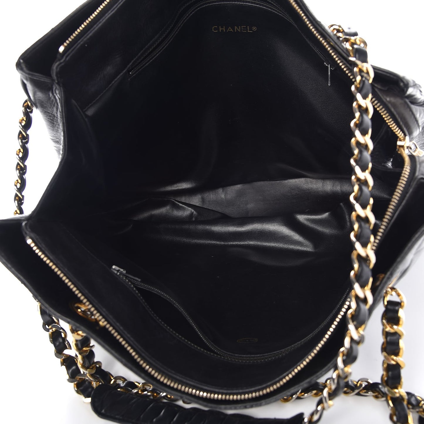Lambskin Quilted Shoulder Bag Black