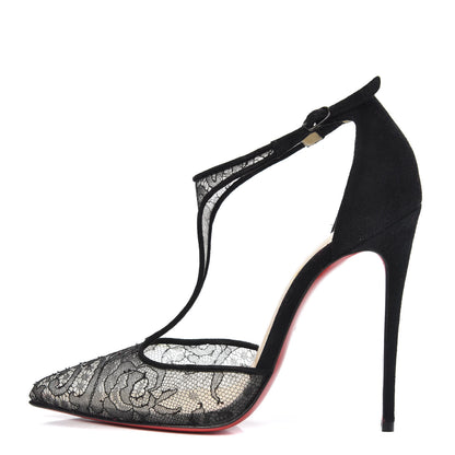Christian Louboutin Chantilly Lace Salonu 120 T Strap Pumps 36.5 Black 1 of 8