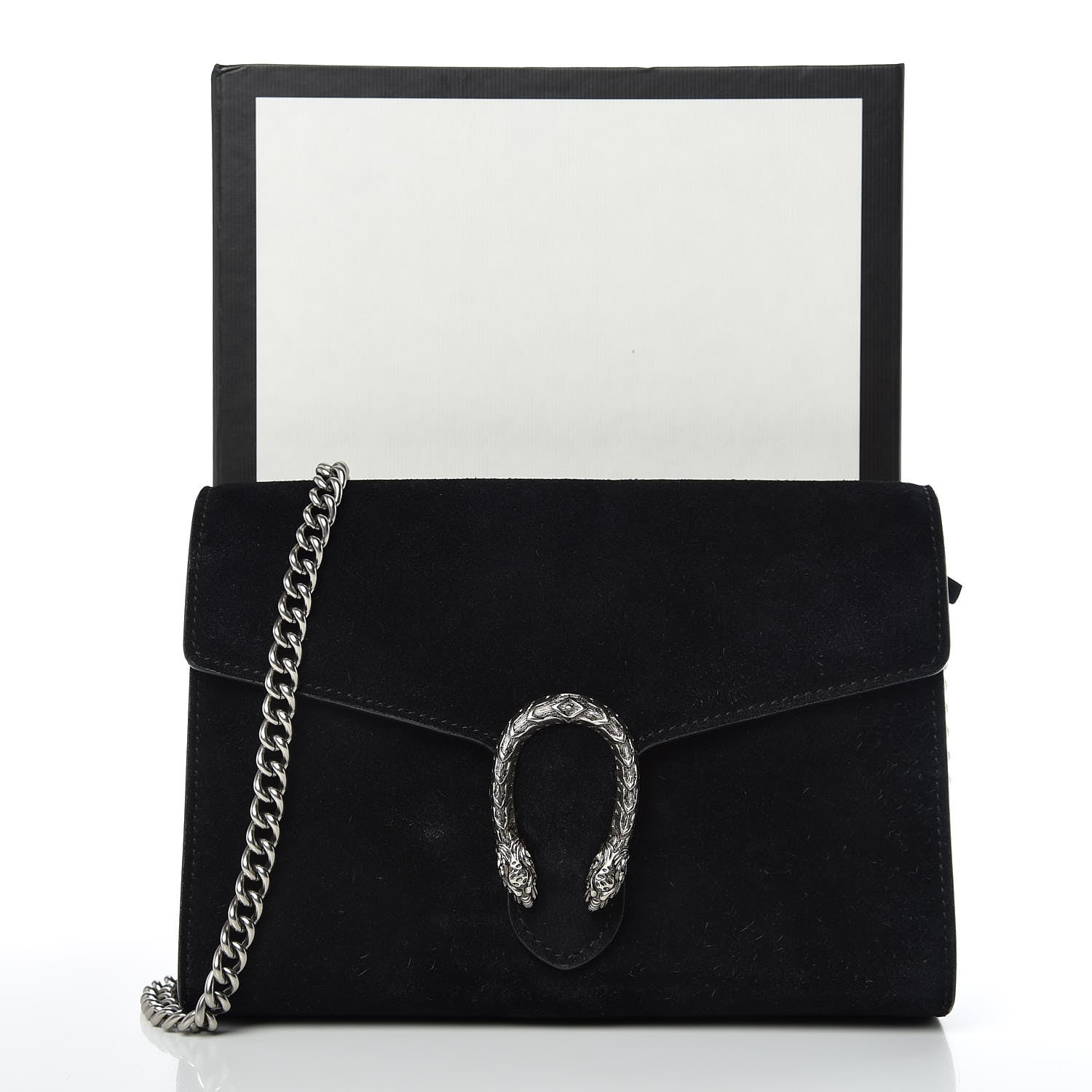 Gucci Suede Mini Dionysus Chain Wallet Black 11 of 11
