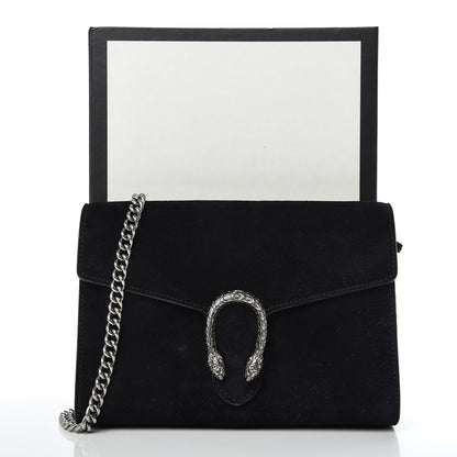 Gucci Suede Mini Dionysus Chain Wallet Black 11 of 11