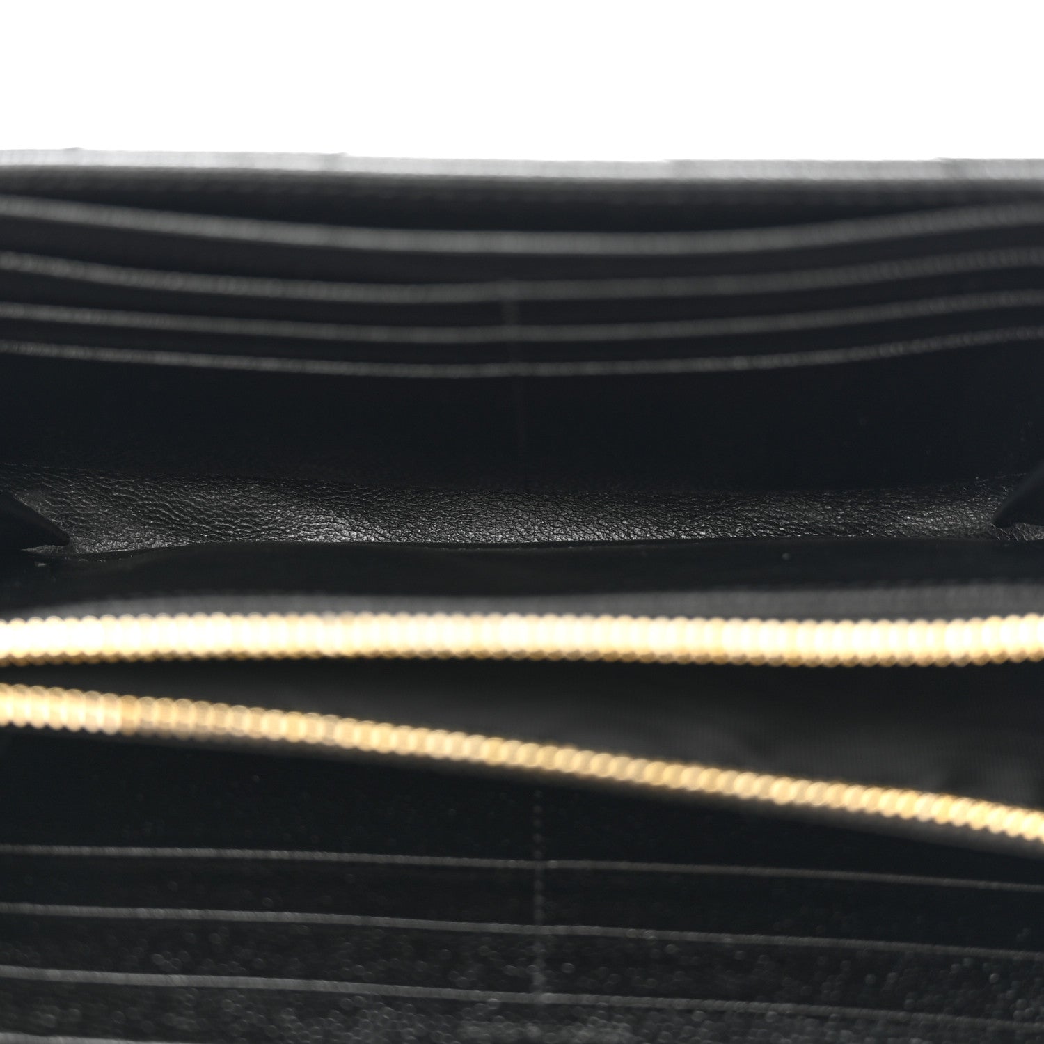 Saint Laurent Grain De Poudre Matelasse Chevron Monogram Flap Wallet Black 5 of 7