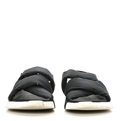 Hermes Parachute Fabric Calfskin Womens Electric Sandals 37.5 Black 2 of 8
