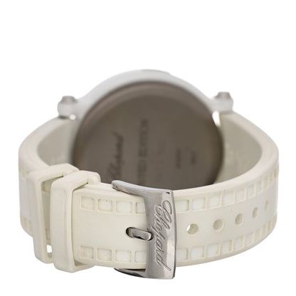 Chopard Stainless Steel Rubber 3 Floating Diamond 38mm Happy Sport Watch White 3 of 5