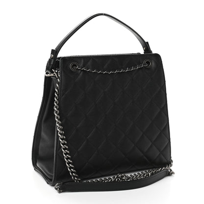 Chanel Caviar Quilted Medium CC Bucket Bag Black 3 of 9
