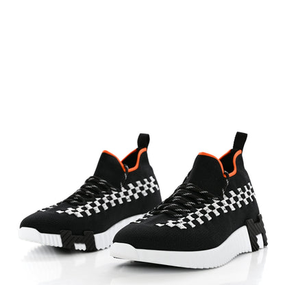 Hermes Knit Womens Flex Bolduc Sneakers 38.5 Black White 3 of 9