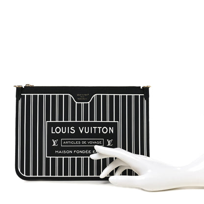 Louis Vuitton Calfskin Neverfull Inside Out MM Pochette Black 2 of 6