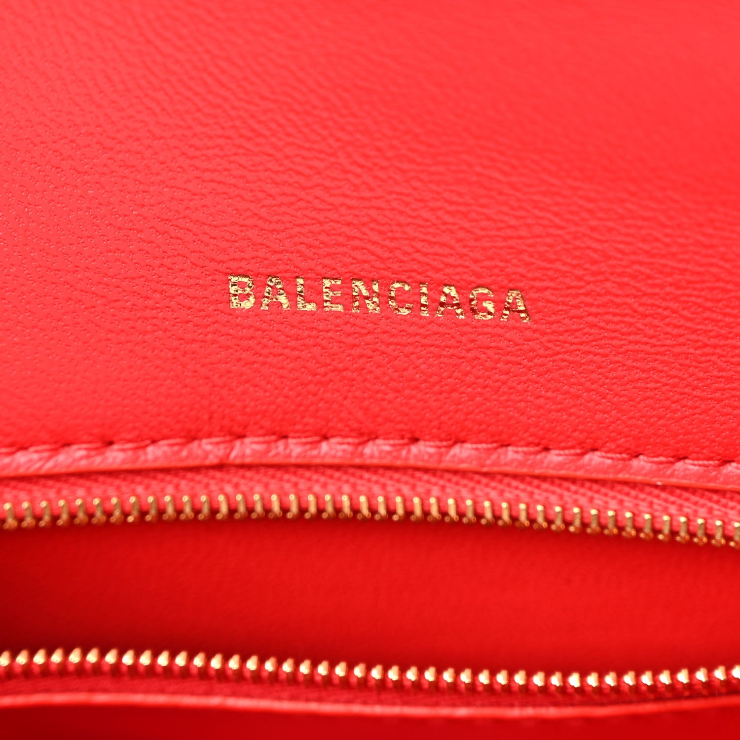 Balenciaga Shiny Box Calfskin Small Hourglass Top Handle Bag Bright Red 6 of 9