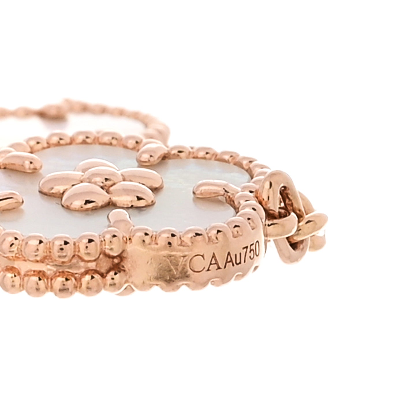18K Rose Gold Carnelian Mother of Pearl Onyx 5 Motifs Lucky Spring Bracelet