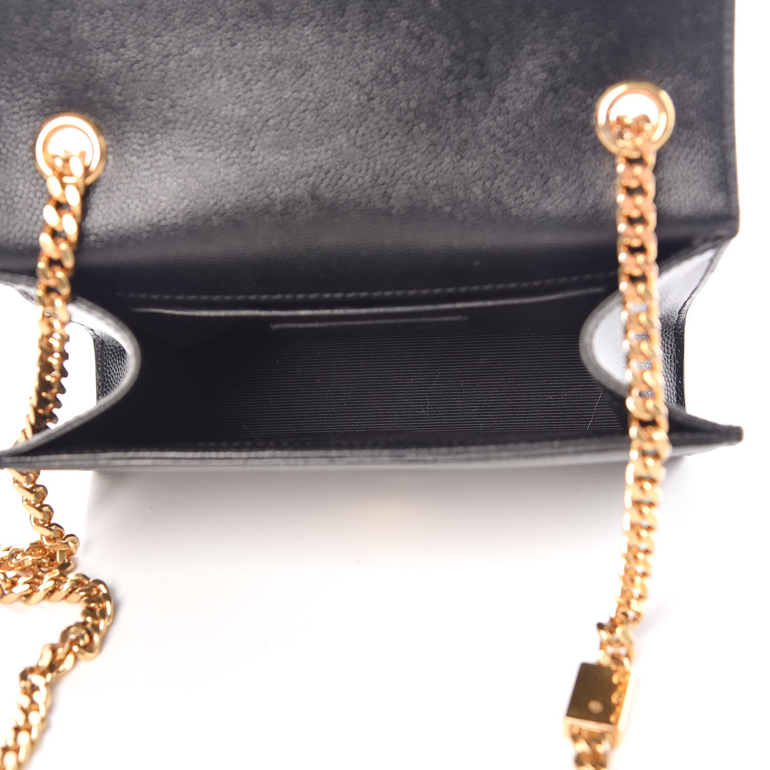 Saint Laurent Grain De Poudre Small Monogram Kate Satchel Black 5 of 9