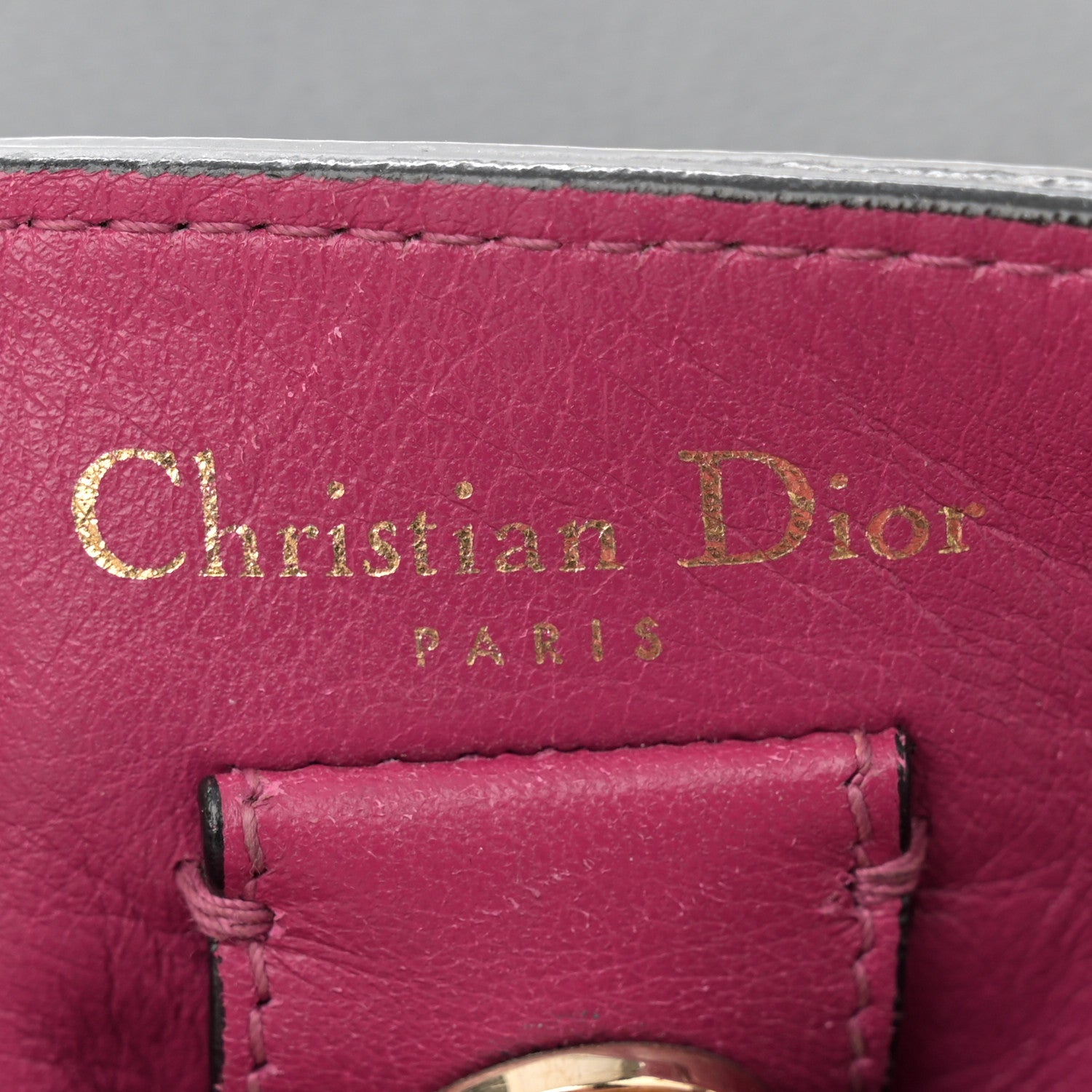 Christian Dior Bullcalf Large Diorissimo Tote Black Rose Indien 7 of 14
