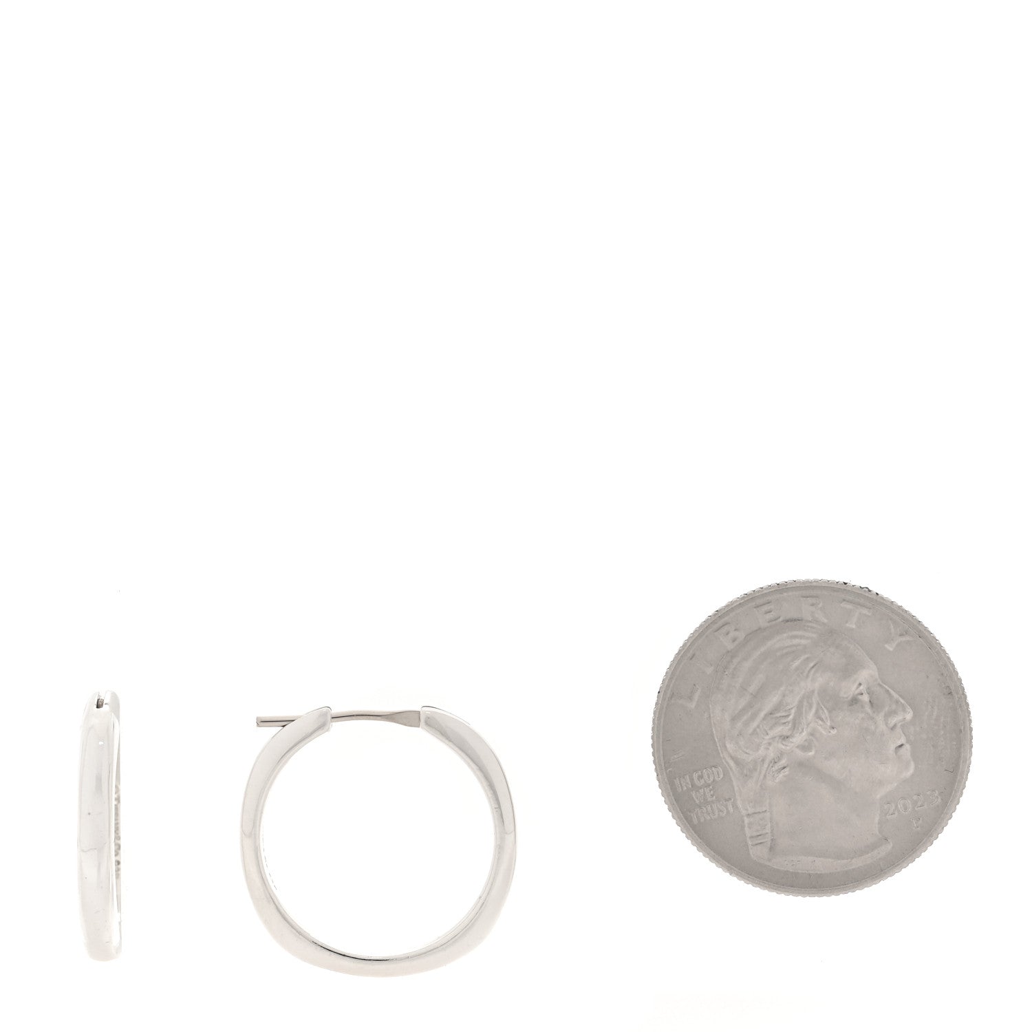 Tiffany Sterling Silver Square Cushion Hoop Earrings 2 of 4