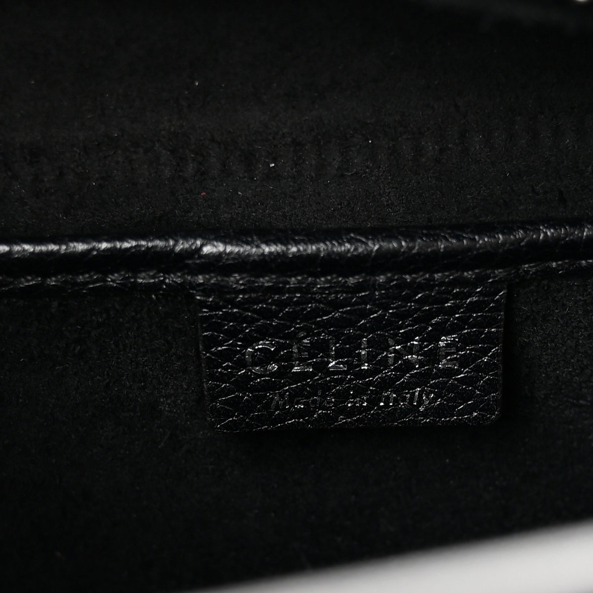 Drummed Calfskin Nano Luggage Black